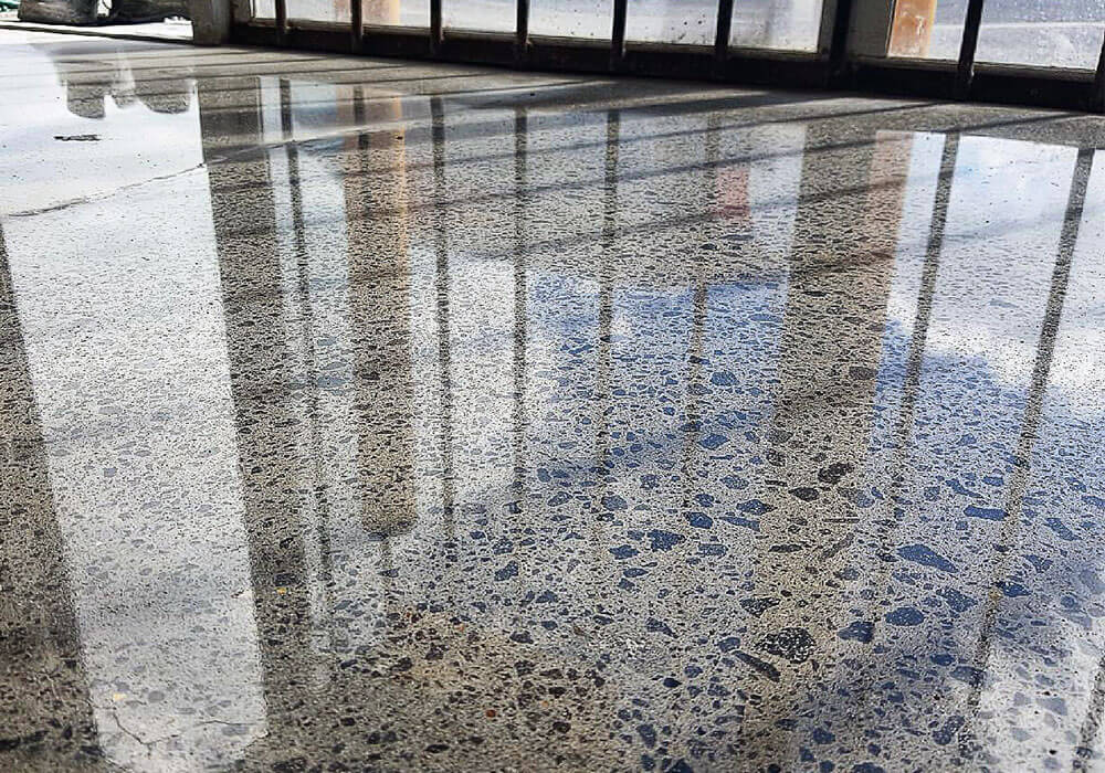ground and polished concrete floor