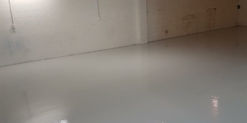 Epoxy Coated Concrete Floor in a warehouse